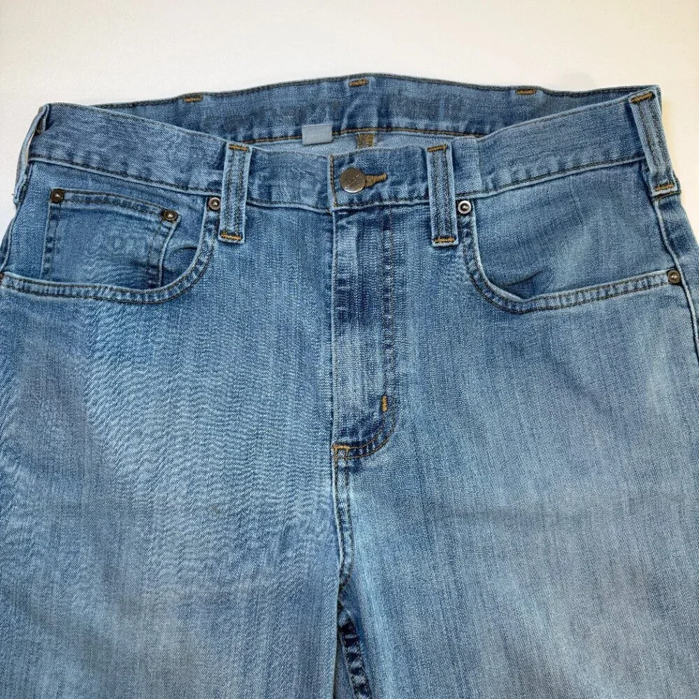 CARHARTT Rugged Flex Distressed Straight Leg Denim Blue Jeans 32 x 34